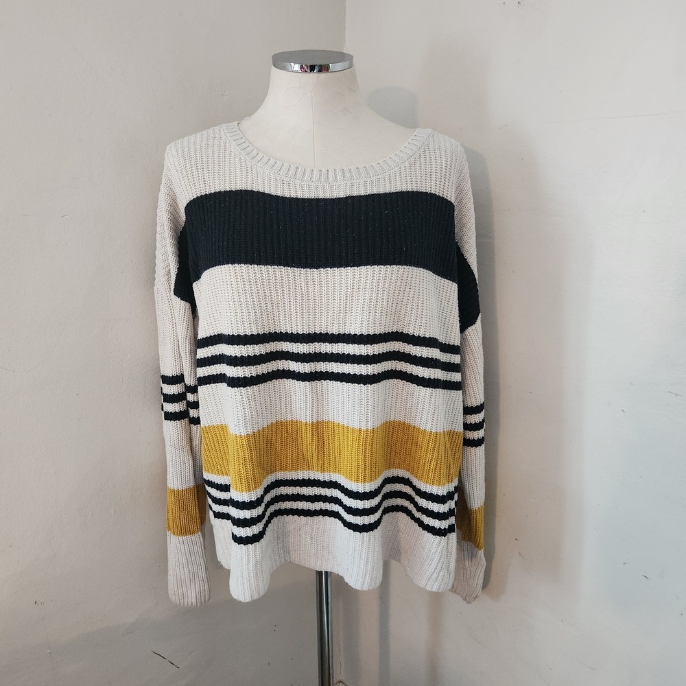 Marled Colorblock‎ Oversized Sweater Women's Size Large